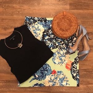 J Crew Woven Floral Pencil Skirt